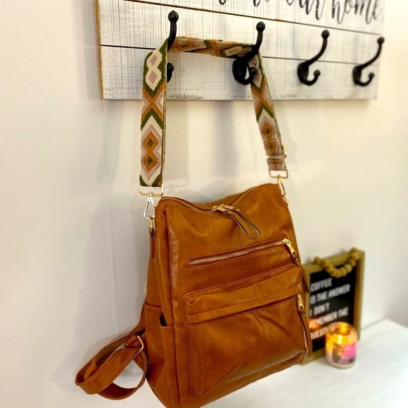 BRAND NEW! Olive-Brown Geo Crossbody Strap💚💗 ~BAG NOT INCLUDED!~ - Picture 5 of 7